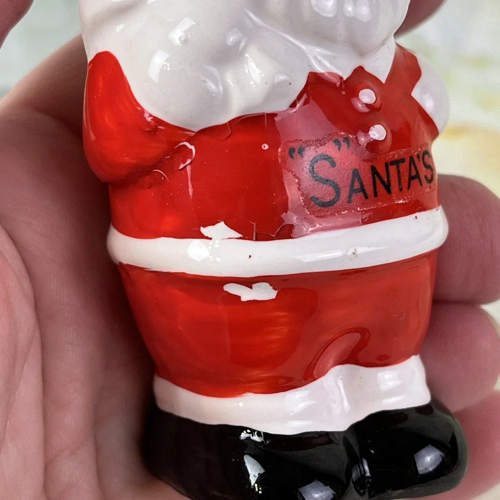 JAPAN Santa Claus Presents Salt & Pepper Shakers Set Original Box Woolworth VTG